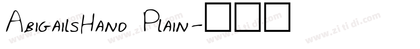 AbigailsHand Plain字体转换